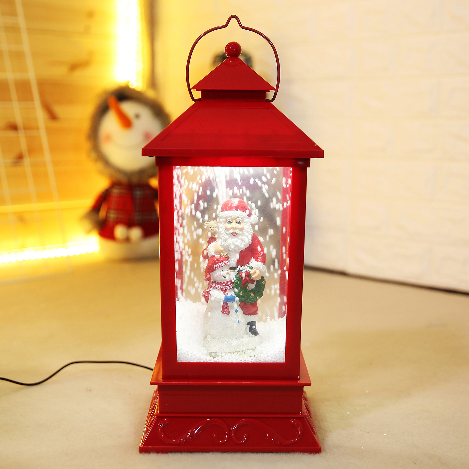 Christmas Snowing House shape Lantern BLMT18 – Bluesland Crafts